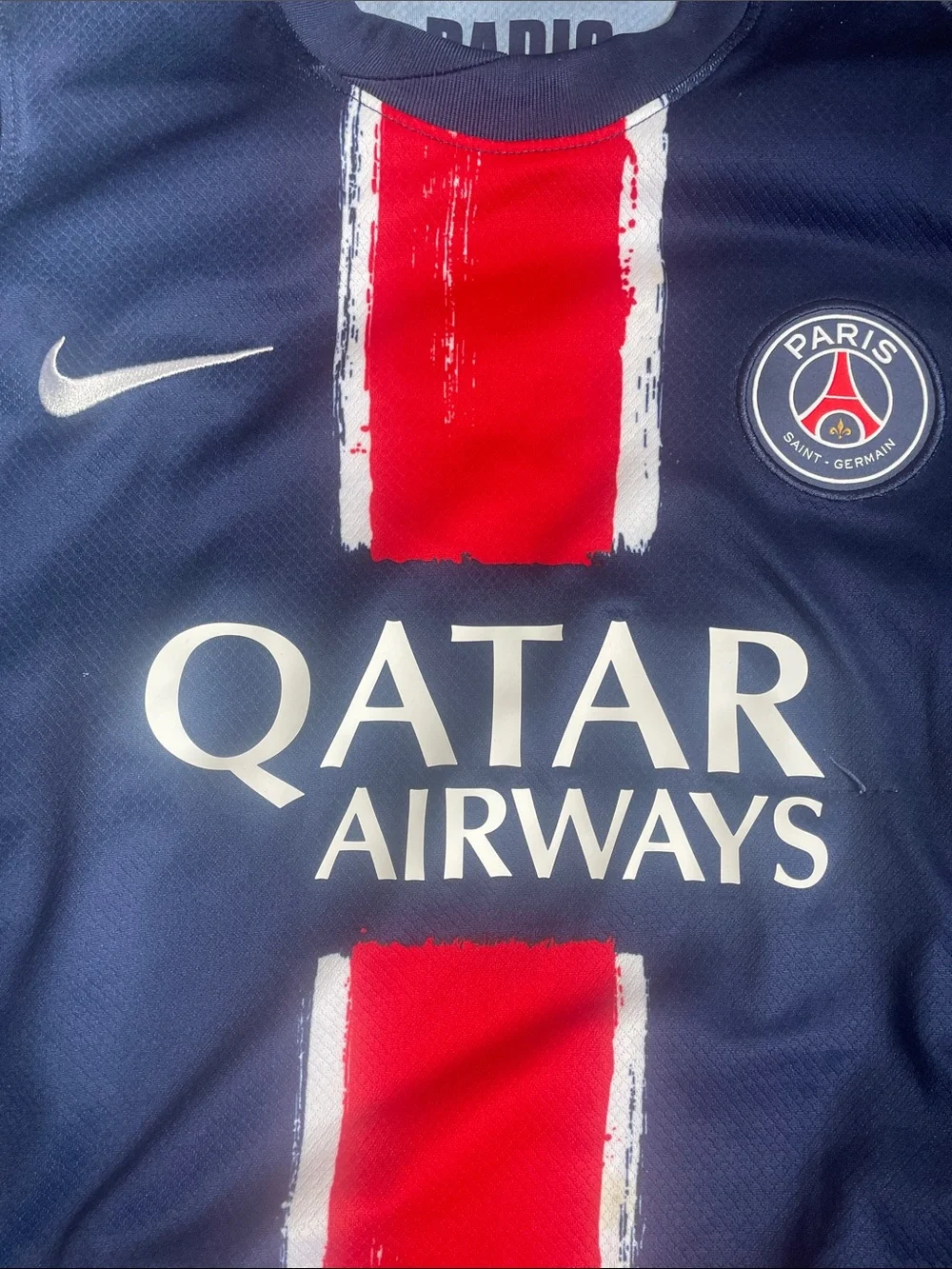 Nike Kids PSG Short Sleeve Jersey in Navy and Red